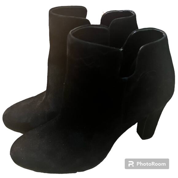 Sam Edelman Shelby Suede Black Ankle Bootie Size 6.5 M - Picture 3 of 7